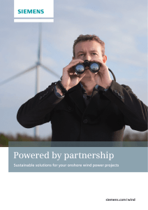 Powered by partnership Sustainable solutions for your onshore wind power projects