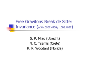Free Gravitons Break de Sitter Invariance ( , )