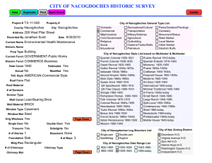 CITY OF NACOGDOCHES HISTORIC SURVEY