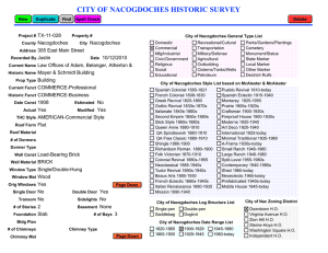 CITY OF NACOGDOCHES HISTORIC SURVEY