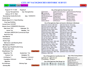 CITY OF NACOGDOCHES HISTORIC SURVEY TX-11-028 Nacogdoches 401 E. Main