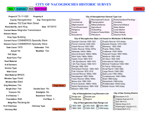 CITY OF NACOGDOCHES HISTORIC SURVEY TX-11-028 Nacogdoches 702 East Main Street