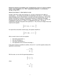 Background material for the Matlab script “CompHydraulicsI_Script.sce” based on Chapters