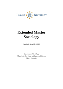Extended Master Sociology Academic Year 2015/2016
