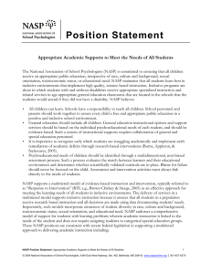 Position Statement