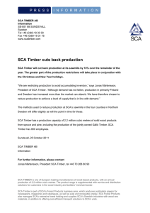 SCA Timber cuts back production