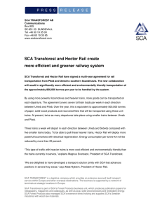SCA Transforest and Hector Rail create P R E S S