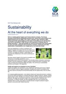 Sustainability At the heart of everything we do