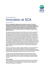 Innovation at SCA