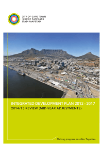 INTEGRATED DEVELOPMENT PLAN 2012 – 2017 2014/15 REVIEW (MID-YEAR ADJUSTMENTS)