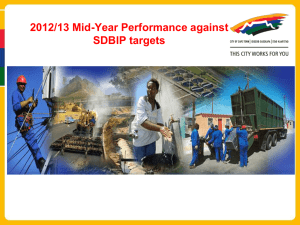 2012/13 Mid-Year Performance against SDBIP targets