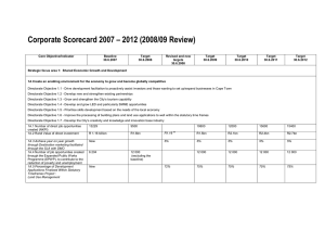 Corporate Scorecard 2007 – 2012 (2008/09 Review)
