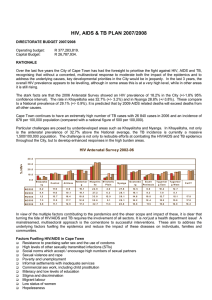 HIV, AIDS &amp; TB PLAN 2007/2008