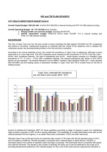 HIV and TB PLAN 2014/2015