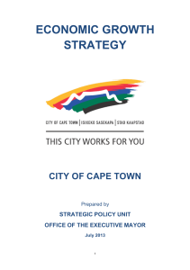 ECONOMIC GROWTH STRATEGY CITY OF CAPE TOWN