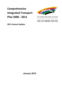 Comprehensive Integrated Transport Plan 2006 - 2011