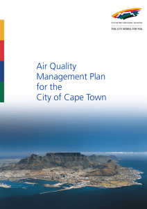 Air Quality Management Plan for the City of Cape Town