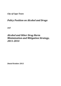 Policy Position on Alcohol and Drugs  Alcohol and Other Drug Harm