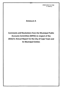 121 Annexure A Comments and  Resolutions from the Municipal Public