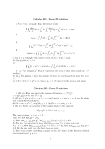Calculus 235—Exam III solutions sin x dA =