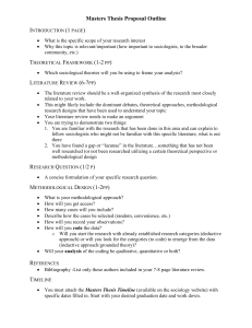 Masters Thesis Proposal Outline I (1 )