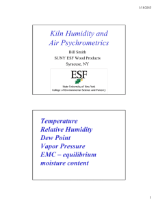 Kiln Humidity and Air Psychrometrics Temperature Relative Humidity
