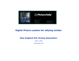 Digital Picture system for tallying lumber New England Kiln Drying Association