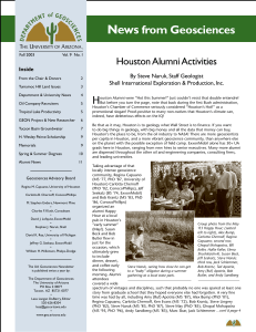 News from Geosciences Houston Alumni Activities