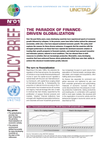 n°01 The Paradox of finance- driven GlobalizaTion