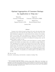 Optimal Aggregation of Consumer Ratings: An Application to Yelp.com