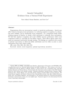 Awards Unbundled: Evidence from a Natural Field Experiment