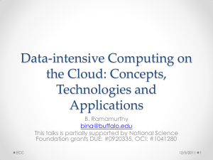 Data-intensive Computing on the Cloud: Concepts, Technologies and Applications