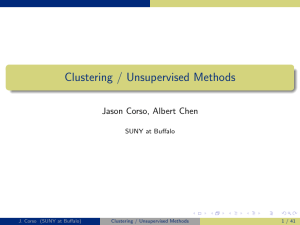 Clustering / Unsupervised Methods Jason Corso, Albert Chen SUNY at Buffalo