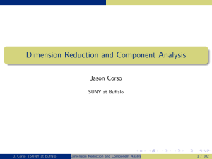 Dimension Reduction and Component Analysis Jason Corso SUNY at Buffalo