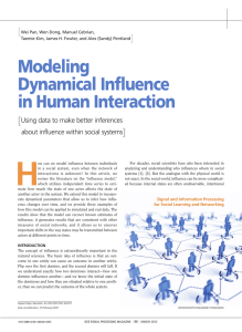 H Modeling Dynamical Influence in Human Interaction
