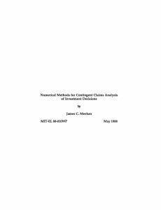 Numerical Methods for Contingent Claims Analysis of Investment Decisions by
