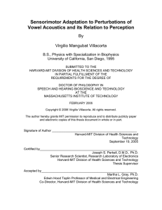 Sensorimotor Adaptation to Perturbations of By