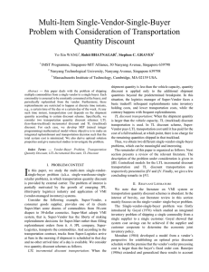 shipment quantity is less than the vehicle capacity, quantity