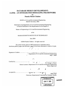 DATABASE  DESIGN DEVELOPEMNT: i-LINK AN  INTEGRATED  MESSAGING  FRAMEWORK -
