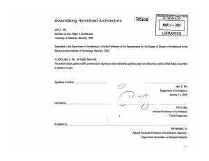 Assimilating  Hybridized  Architecture MAR 0 2005