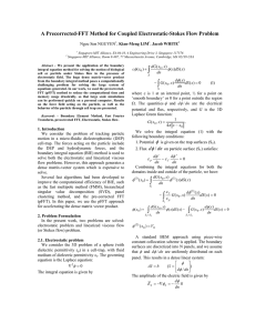 A Precorrected-FFT Method for Coupled Electrostatic-Stokes Flow Problem