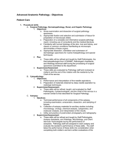 Advanced Anatomic Pathology - Objectives Patient Care