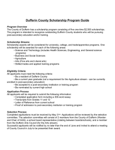 Dufferin County Scholarship Program Guide