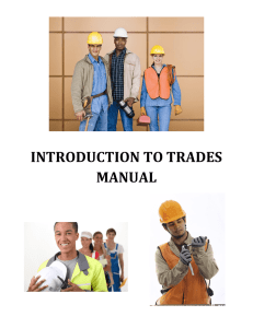 INTRODUCTION TO TRADES MANUAL