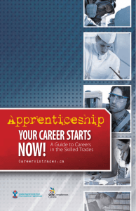 NOW! Apprenticeship YOUR CAREER STARTS I