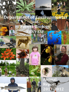 Department of Environmental Forest Biology SUNY-ESF Annual