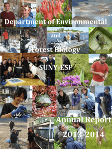 Annual Report 2013-2014 Department of Environmental Forest Biology