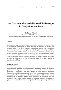 An Overview of Arsenic Removal Technologies in Bangladesh and India