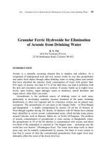 Granular Ferric Hydroxide for Elimination of Arsenic from Drinking Water