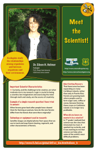 Meet the Scientist! Dr. Eileen H. Helmer
